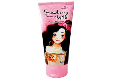 Пенка для умывания "Rossom" земляника и молоко, 150мл