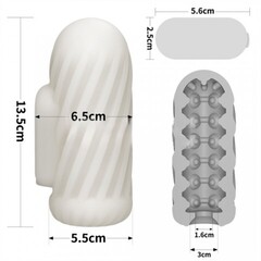 Мастурбатор-насадка с вибрацией Lovetoy Knights Ring Spiral (13,5*5,5 см)