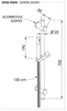 Remer 317G317MMDO Душевая стойка с ручным душем и шлангом Remer 317G317MMDO, золото глянцевое