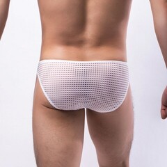 Мужские трусы из дышащей сетки белые (M)