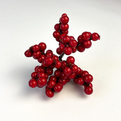 №2 Ягоды бузины зонтиком, цвет КРАСНАЯ, пучок 6 см, набор 10 шт.