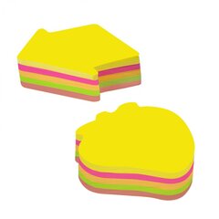 
          Блок для записей с клеевым краем, Alingar, 5 цв. 200л., в пленке т/у, "Ассорти фигурки"