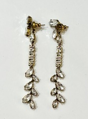 Серьги длинные style by DIOR цвет бронза