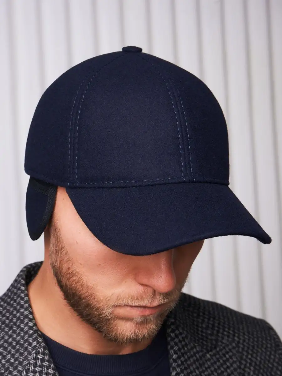 Кепка утепленная с ушками драповая