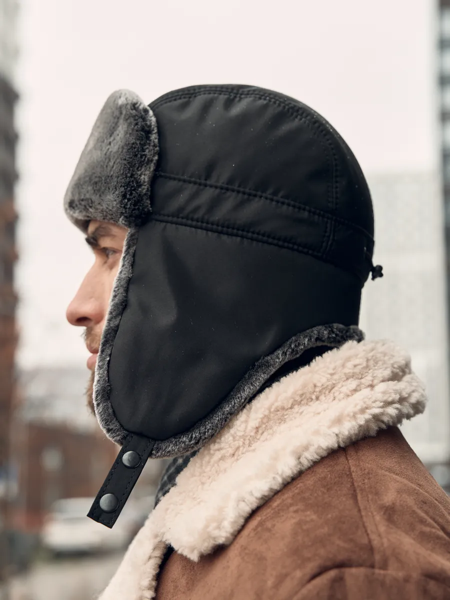 Шапка ушанка меховая мужская