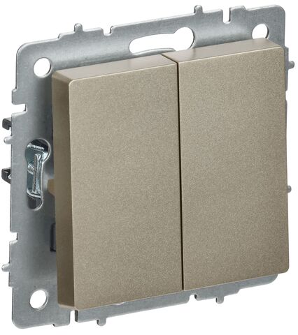 BRITE Выключ. 2-кл. перекр. 10А ВС10-2-3-БрШ шамп. IEK