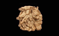 Силиконовый молд Рысь (медальон) № 0461