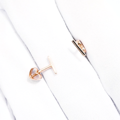 Серьги- пусеты в форме палочек из золота 585 пробы