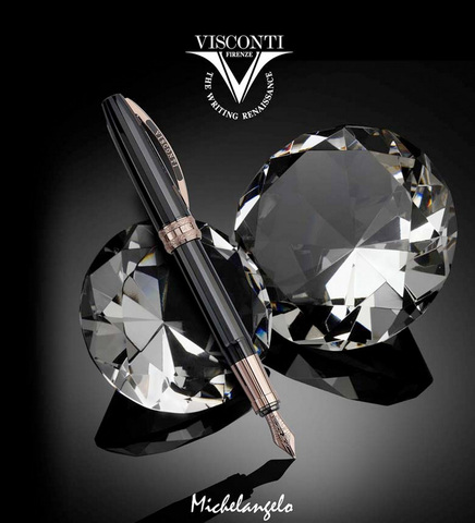 Ручка перьевая Visconti Michelangelo Back to Black, F (Vs-294TB-02)