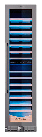Винный шкаф MEYVEL MV106-KST2 (Slim) 385 л 450х695х1800 мм черный