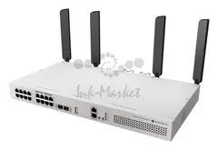 MikroTik CRS418-8P-8G-2S+5axQ2axQ-RM Коммутатор управляемый Wi-Fi 6 L3, 2,4/5 ГГц, RJ45 16х1Гбит/с, PoE out 8х1Гбит/с
