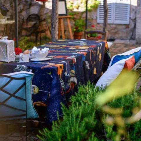 Скатерть 170х170 Tessitura Toscana Telerie Rhythm&Food