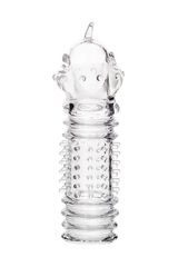 Прозрачная насадка на пенис TOYFA A-Toys с расширенной головкой - 15,3 см. - 