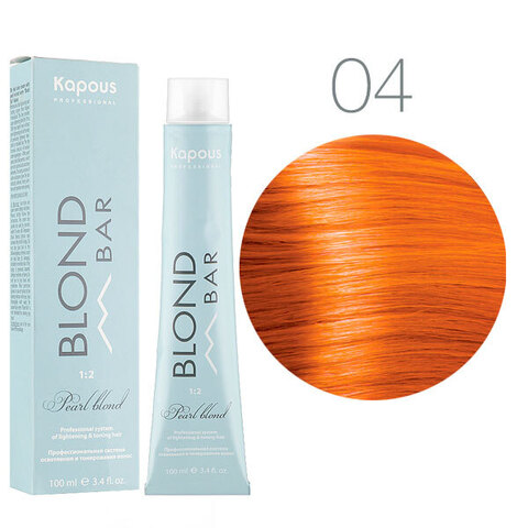 Kapous Blond Bar BB 04 (Корректор медный) - Крем-краска для волос с экстрактом жемчуга