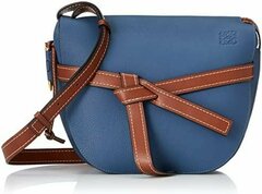 Кожаная сумка Loewe Gate синий