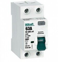 Dekraft УЗО 2Р 63А 30мА 6кА AC