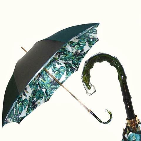 Новая коллекция, экзотическая роскошь, зонт в модном травяном тренде.