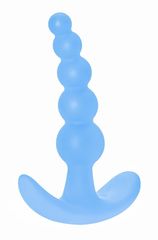Голубая анальная пробка Bubbles Anal Plug - 11,5 см. - 