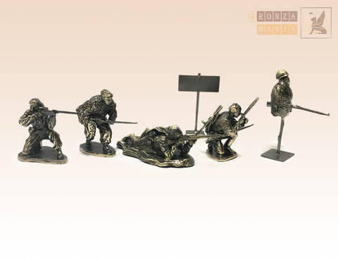 набор солдатиков Советские снайперы 5 шт.