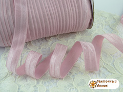 Резинка для повязок  с легким блеском розовая 16 мм