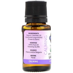 Garden of Life, 100% Organic & Pure, Essential Oils, Calming, Lavender, 0.5 fl oz (15 ml)