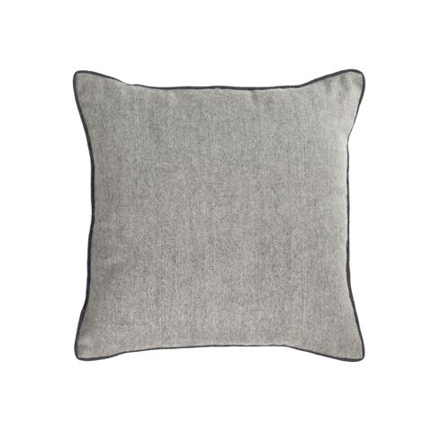 Чехол на подушку серый Alcara с черной каймой 45 x 45 см