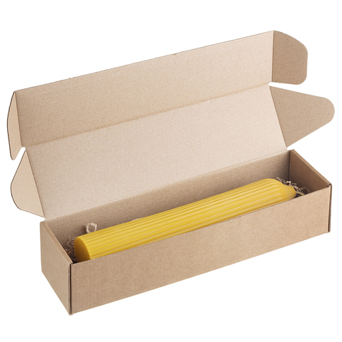 Свеча декоративная 25.5см Tkano Edge оранжевая