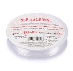 "Zlatka" Леска для бисера DF-03 d 0.3 мм 100 м №01