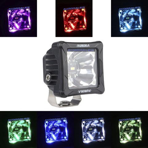 Светодиодная фара  2 дальнего белого света Аврора  ALO-D3-2-P23-RGB ALO-D3-2-P23-RGB  фото-1