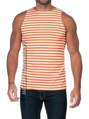 Купить подарок спасателю - Магазин тельняшек.ру 8-800-700-93-18Майка-тельняшка МЧС (оранжевая полоса) ГОСТ МИНОБОРОНЫ в Магазине тельняшек