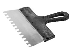 ЗУБР 250 мм, зуб 10 х 10 мм, зубчатый пластиковая ручка, нержавеющий, фасадный шпатель (10078-25-10)