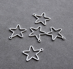 Коннектор звезда с петелькой 16*18 мм, покрытие родий
