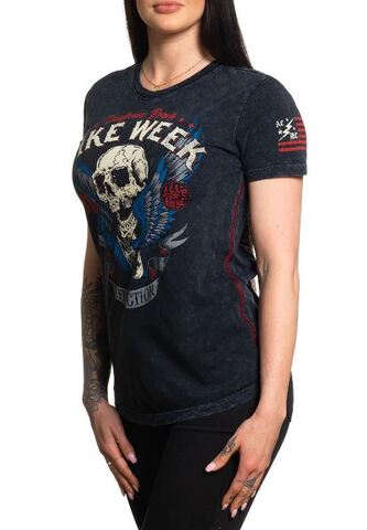 Affliction | Футболка женская DAYTONA 81 AW25342 левый бок