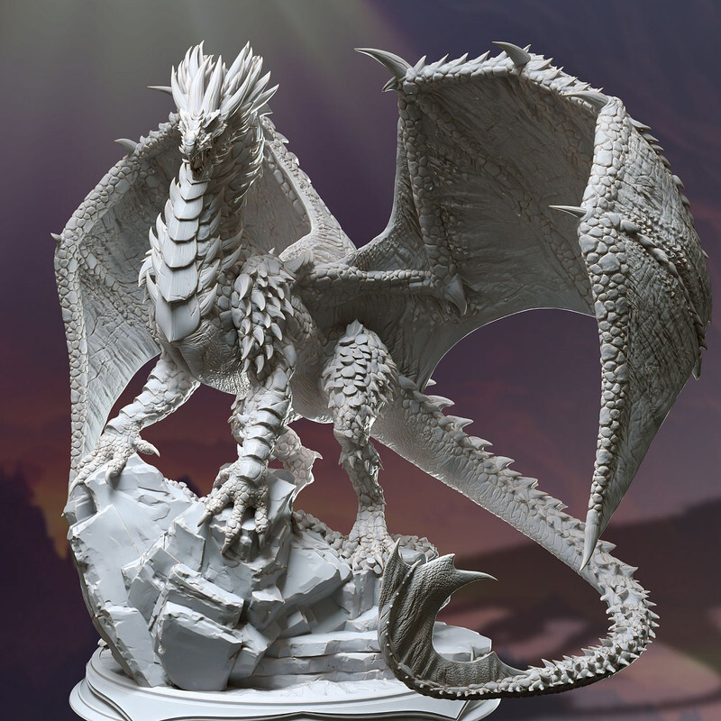 Дракон монстр миниатюра для dnd, днд, pathfinder, фентези, Настольная ...
