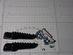 Подножки чёрные Kawasaki ZX-10R ZX-9R ZX-6R ZX636 Z750 Z800 Z1000 пассажирские