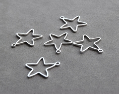 Коннектор звезда с петелькой 16*18 мм, покрытие родий