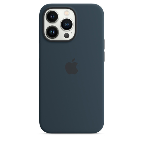 iPhone 13 Pro Silicone Case with MagSafe Abyss Blue