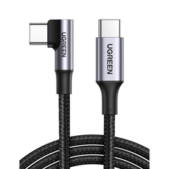 Кабель UGREEN  90° угловой USB C 2.0 - USB C 2.0 5A, 2 м (70645)