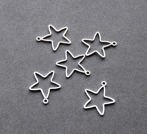 Коннектор звезда с петелькой 16*18 мм, покрытие родий