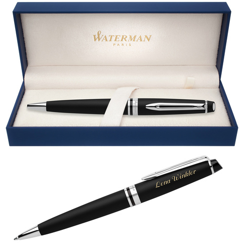 Шариковая ручка Waterman Expert 3, цвет: MattBlack CT, стержень: Mblue123