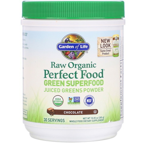 Garden of Life, RAW Organic, Perfect Food, Green Superfood, Chocolate, 10.05 oz (285 g)