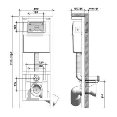 КОМПЛЕКТ CERSANIT DELFI DPL EO SLIM + VECTOR + ACTIS ХРОМ ГЛЯНЦЕВЫЙ