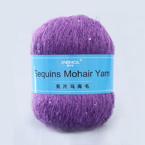 MENCA Sequin Mohair (28% мохер, 30% шерсть, 39% акрил, 3% пайетки, 50гр/400м)