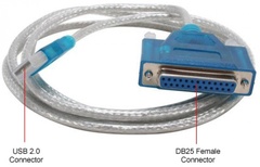 Переходник USB 2.0 B - DB25  3594