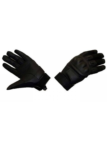 Перчатки тактические OKL кожаные, 2 застежки (black)