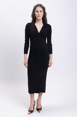 Платье с переплетением на груди