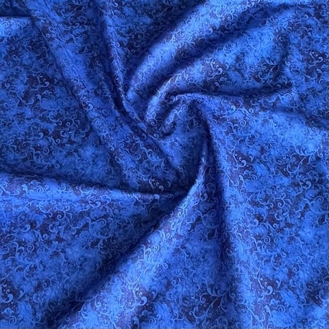 ВИТИЕВАТЫЙ УЗОР, СИНИЙ - 100% ХЛОПОК