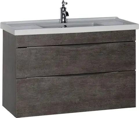 Aquanet 213054 Тумба с раковиной Aquanet Эвора 100 дуб антик (213054)