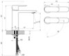 Ravak X070460 Смеситель для умывальника без донного клапана 175 мм CR II 014.21BL BeCool ЧЕРНЫЙ