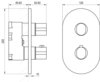 Ravak X070467 Смеситель скрытого монтажа CR II 063.20BL.O2 ЧЕРНЫЙ (2 вывода) + нужен RB 071.50 (X070074)